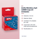 ANILLA METÁLICA APLI 32MM CAJA 20 UNIDADES - características principales