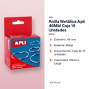 ANILLA METÁLICA APLI 46MM CAJA 10 UNIDADES - características principales