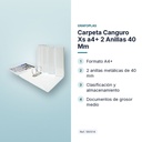 CARPETA CANGURO XS A4+ 2 ANILLAS 40 MM - características principales