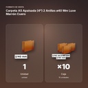 CARPETA A5 APAISADA (4º) 2 ANILLAS Ø40 MM LUXE MARRÓN CUERO - formato de venta: caja de 10