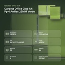 CARPETA OFFICE CLUB A4 PP 4 ANILLAS 25MM VERDE - resumen de atributos