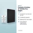 CARPETA 4 ANILLAS 4º 20 MM PVC NEGRO - características principales