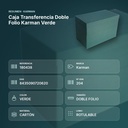 CAJA TRANSFERENCIA DOBLE FOLIO KARMAN VERDE - resumen de atributos