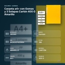 CARPETA A4+ CON GOMAS Y 3 SOLAPAS CARTÓN 400 G AMARILLO - resumen de atributos