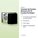 CARPETA DE FUNDAS BISMARK A4 10 FUNDAS PP NEGRO - características principales