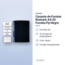 CARPETA DE FUNDAS BISMARK A4 20 FUNDAS PP NEGRO - características principales