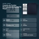 CARPETA DE FUNDAS BISMARK A4 30 FUNDAS PP NEGRO - resumen de atributos