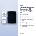 CARPETA DE FUNDAS BISMARK A4 40 FUNDAS PP NEGRO - características principales