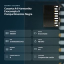 CARPETA A4 HARMONIKA EXACOMPTA 9 COMPARTIMENTOS NEGRA - resumen de atributos