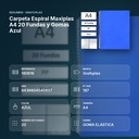 CARPETA ESPIRAL MAXIPLAS A4 20 FUNDAS Y GOMAS AZUL - resumen de atributos