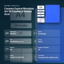 CARPETA ESPIRAL MAXIPLAS A4 30 FUNDAS Y GOMAS AZUL - resumen de atributos