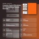 CARPETA ESPIRAL MAXIPLAS A4 30 FUNDAS Y GOMAS NARANJA - resumen de atributos