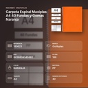 CARPETA ESPIRAL MAXIPLAS A4 40 FUNDAS Y GOMAS NARANJA - resumen de atributos