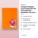CARPETA POLIPLAS CON FUNDAS DIN A4 10 FUNDAS PP SOLDADAS AL LOMO NARANJA - características principales