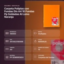 CARPETA POLIPLAS CON FUNDAS DIN A4 10 FUNDAS PP SOLDADAS AL LOMO NARANJA - resumen de atributos