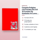 CARPETA POLIPLAS CON FUNDAS DIN A4 10 FUNDAS PP SOLDADAS AL LOMO ROJO - características principales