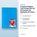 CARPETA POLIPLAS CON FUNDAS DIN A4 20 FUNDAS PP SOLDADAS AL LOMO AZUL - características principales
