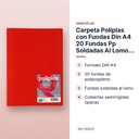 CARPETA POLIPLAS CON FUNDAS DIN A4 20 FUNDAS PP SOLDADAS AL LOMO ROJO - características principales