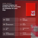 CARPETA POLIPLAS CON FUNDAS DIN A4 20 FUNDAS PP SOLDADAS AL LOMO ROJO - resumen de atributos