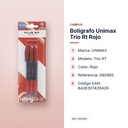 BOLIGRAFO UNIMAX TRIO RT ROJO - características principales