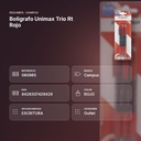 BOLIGRAFO UNIMAX TRIO RT ROJO - resumen de atributos