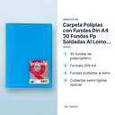 CARPETA POLIPLAS CON FUNDAS DIN A4 30 FUNDAS PP SOLDADAS AL LOMO AZUL - características principales
