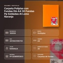 CARPETA POLIPLAS CON FUNDAS DIN A4 30 FUNDAS PP SOLDADAS AL LOMO NARANJA - resumen de atributos