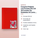 CARPETA POLIPLAS CON FUNDAS DIN A4 30 FUNDAS PP SOLDADAS AL LOMO ROJO - características principales