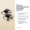 COCHE DE MOTRICIDAD SOLAR KIT DE ROBÓTICA EDUCATIVA - características principales