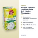 INFUSIÓN DIGESTIVA CON MANZANILLA ANÍS HINOJO Y ALCARAVEA DIGESTIVE PLUS - características principales