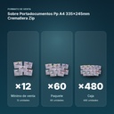 SOBRE PORTADOCUMENTOS PP A4 335×245MM CREMALLERA ZIP - formato de venta: paquete de 60, caja de 480