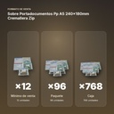 SOBRE PORTADOCUMENTOS PP A5 240×180MM CREMALLERA ZIP  - formato de venta: paquete de 96, caja de 768