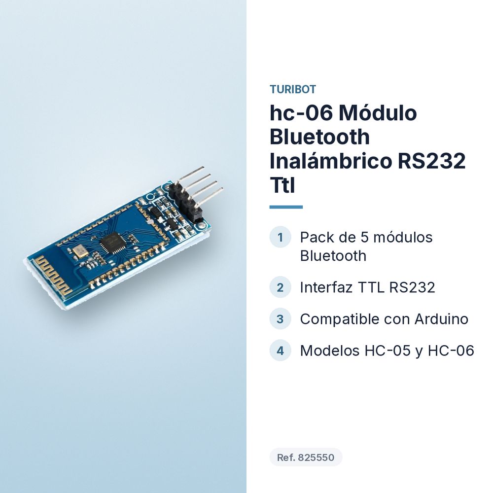 HC-06 MÓDULO BLUETOOTH INALÁMBRICO RS232 TTL  - características principales