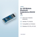 HC-06 MÓDULO BLUETOOTH INALÁMBRICO RS232 TTL  - características principales
