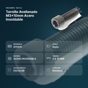 TORNILLO AVELLANADO M3X10MM ACERO INOXIDABLE  - resumen de atributos