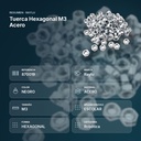 TUERCA HEXAGONAL M3 ACERO  - resumen de atributos