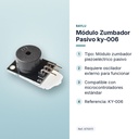 MÓDULO ZUMBADOR PASIVO KY-006 - características principales