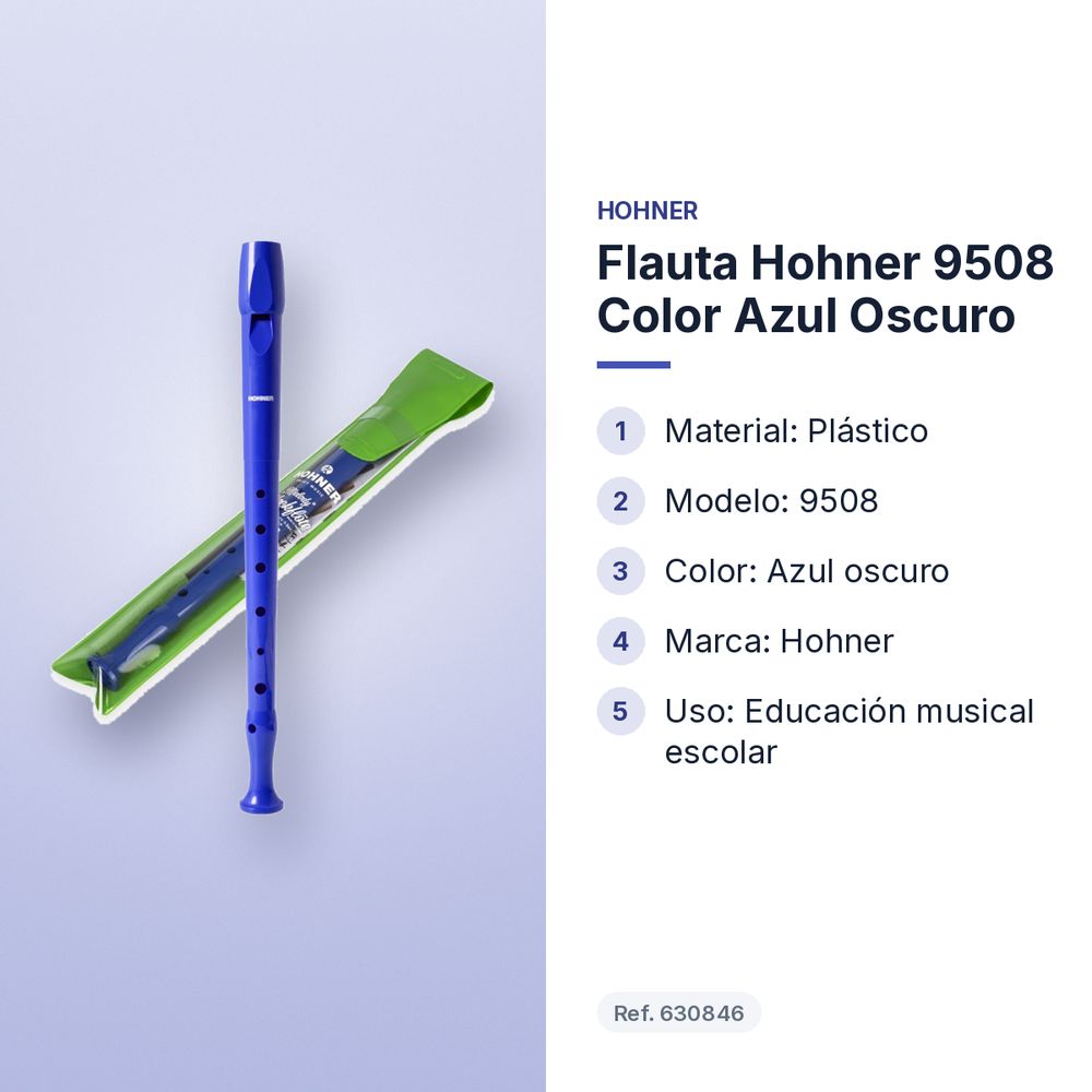 FLAUTA HOHNER 9508 COLOR AZUL OSCURO - características principales