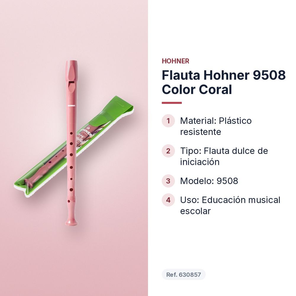FLAUTA HOHNER 9508 COLOR CORAL - características principales