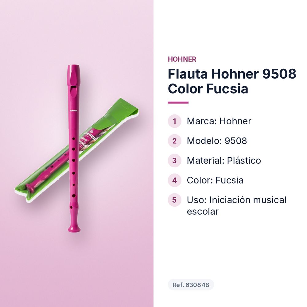 FLAUTA HOHNER 9508 COLOR FUCSIA - características principales