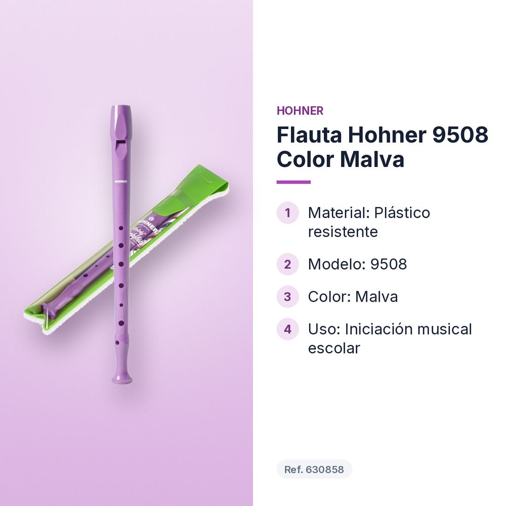 FLAUTA HOHNER 9508 COLOR MALVA - características principales