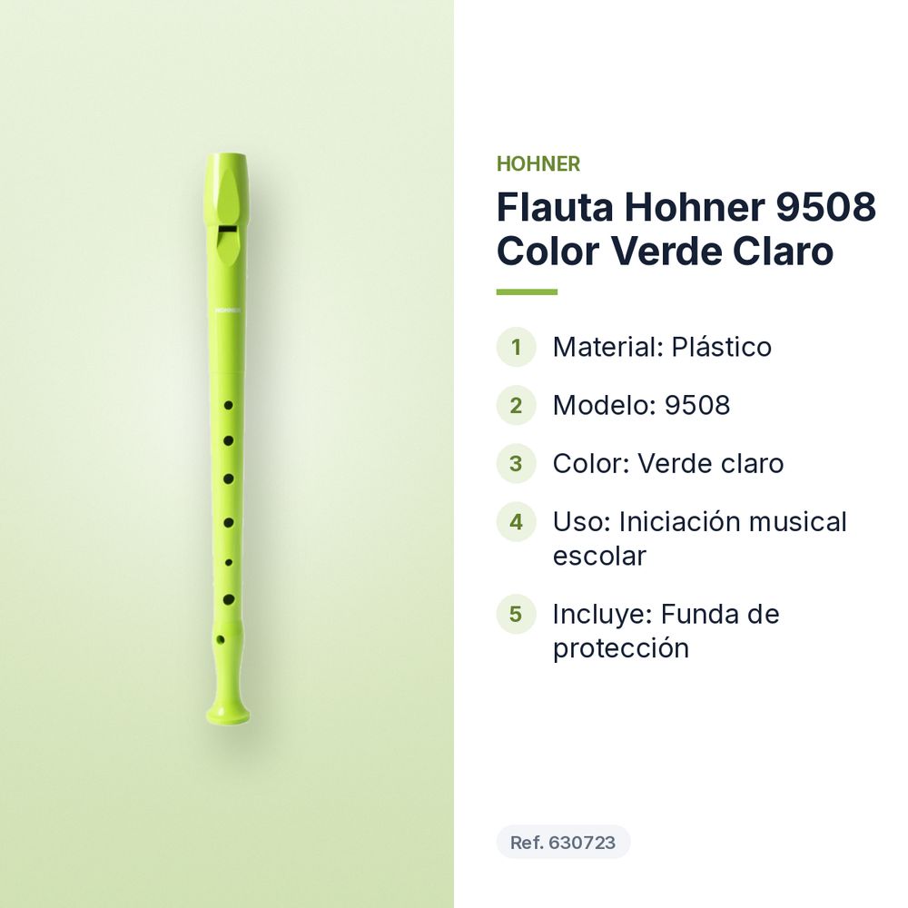 FLAUTA HOHNER 9508 COLOR VERDE CLARO - características principales