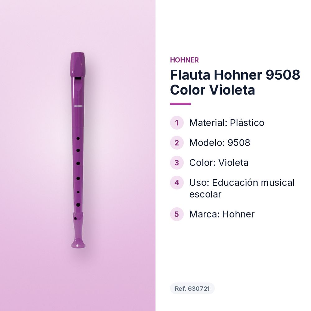 FLAUTA HOHNER 9508 COLOR VIOLETA - características principales