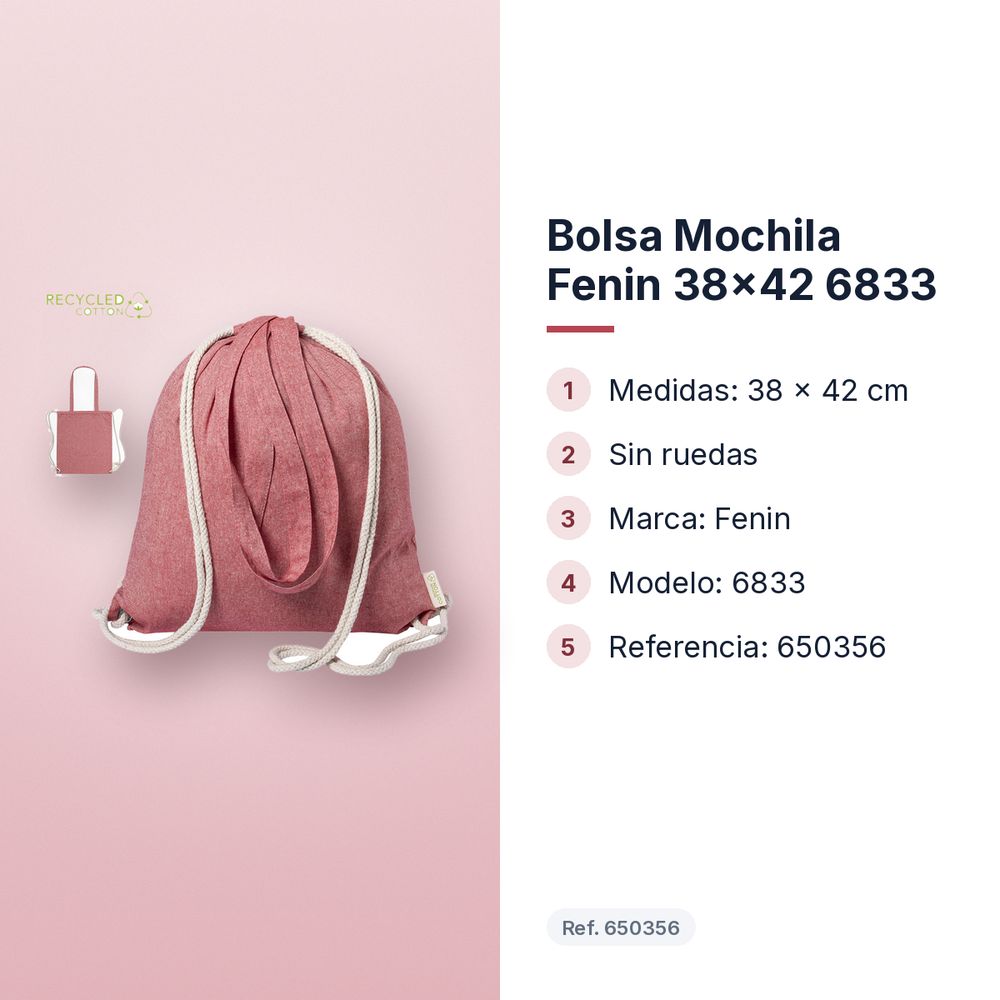 BOLSA MOCHILA FENIN 38X42 6833 - características principales