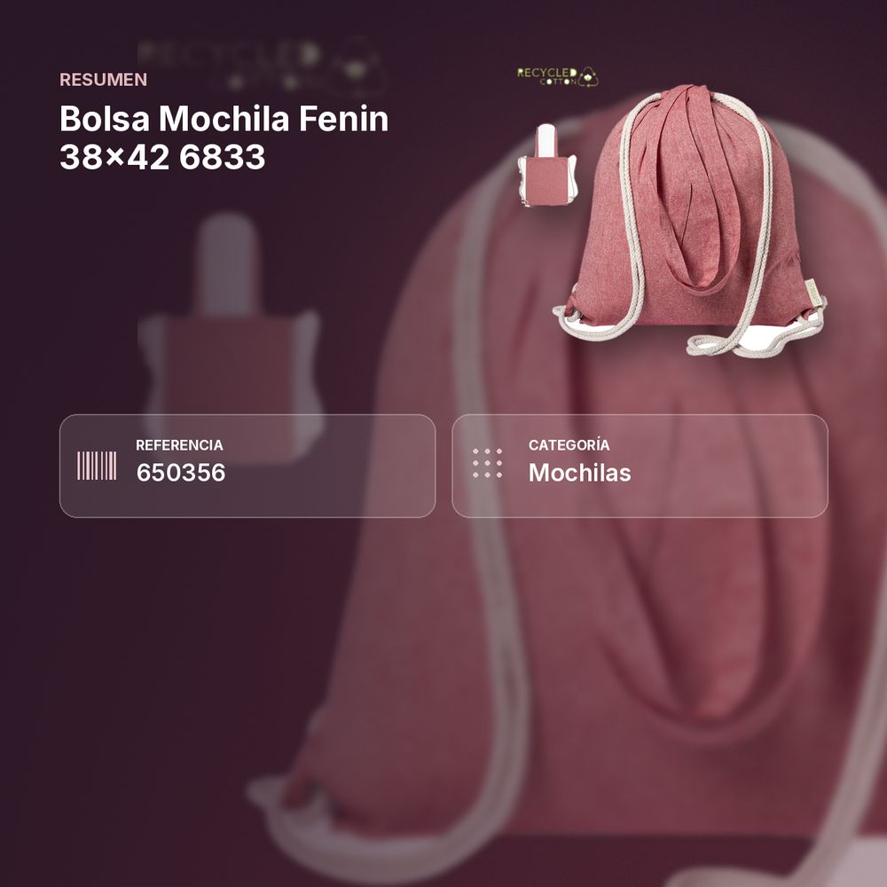 BOLSA MOCHILA FENIN 38X42 6833 - resumen de atributos