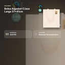 BOLSA ALGODON C/ASA LARGA 37*41CM - resumen de atributos