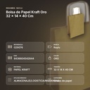 BOLSA DE PAPEL KRAFT ORO 32 × 14 × 40 CM - resumen de atributos