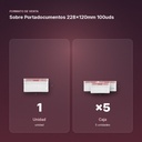 SOBRE PORTADOCUMENTOS 228X120MM 100UDS - formato de venta: caja de 5