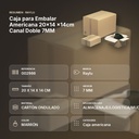CAJA PARA EMBALAR AMERICANA 20×14 ×14CM CANAL DOBLE 7MM  - resumen de atributos