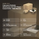 CAJA PARA EMBALAR AMERICANA 20×30×15CM CANAL DOBLE 7MM MARRÓN - resumen de atributos